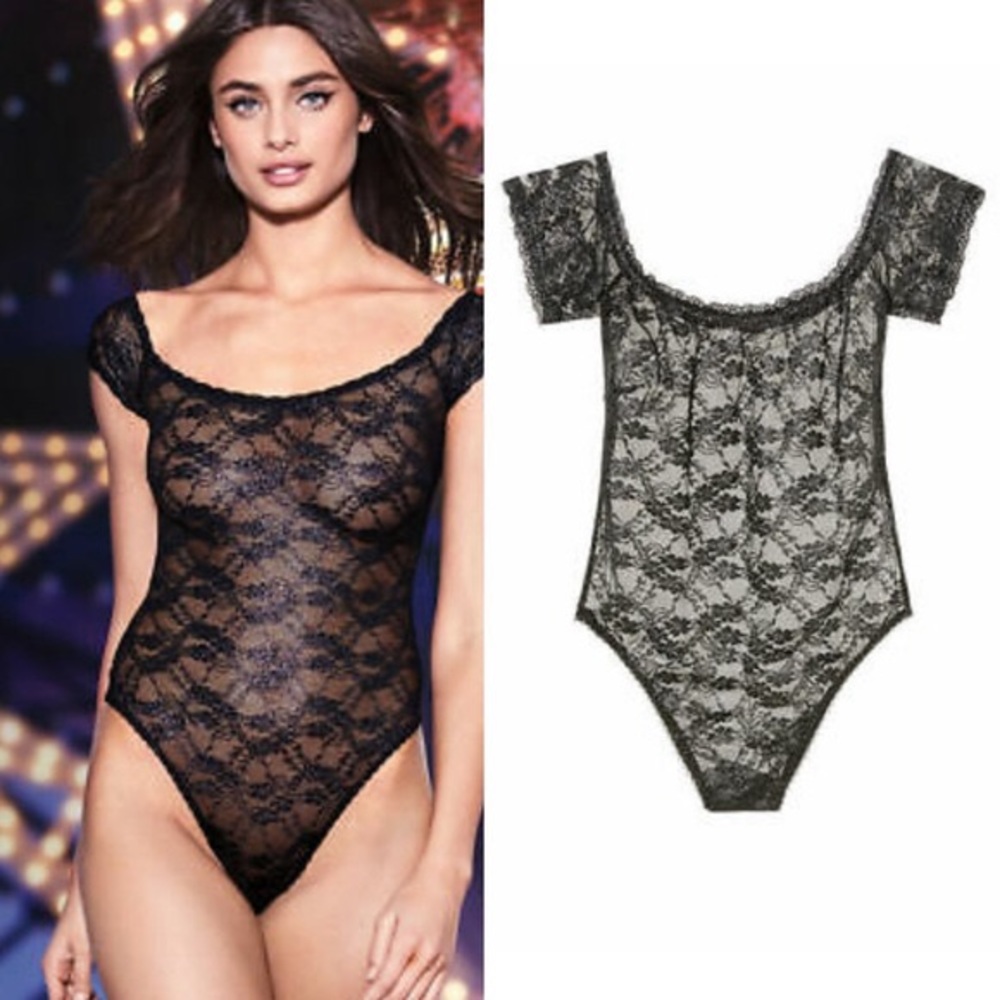 Victoria’s Secret metallic black teddy